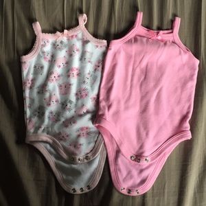 Baby Girls Tank Onesies set of 2